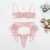Lace Bra Set Women Colorful Printed Mesh See Through Underwear